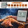 LCD Digital Food Temperature Gauge Cooking Meat Thermometer with Temperature Probe, Digital Oven Thermometer for Grill