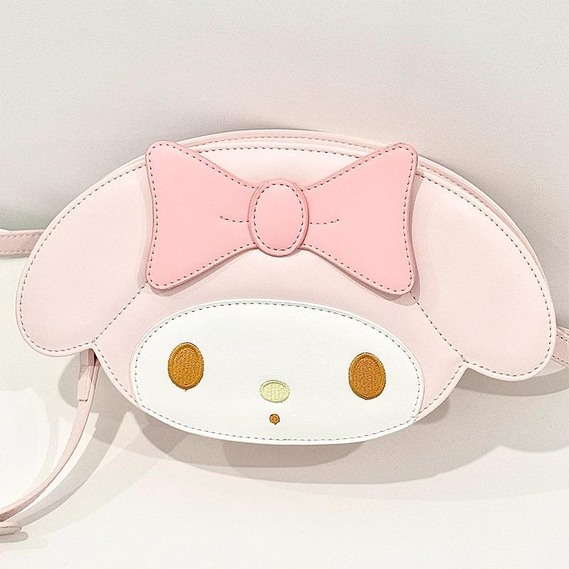 New Sanrio Melodi Polyurethane Shoulder Bag, Crossbody Bag Women's Pink My Melody MM23016-12
