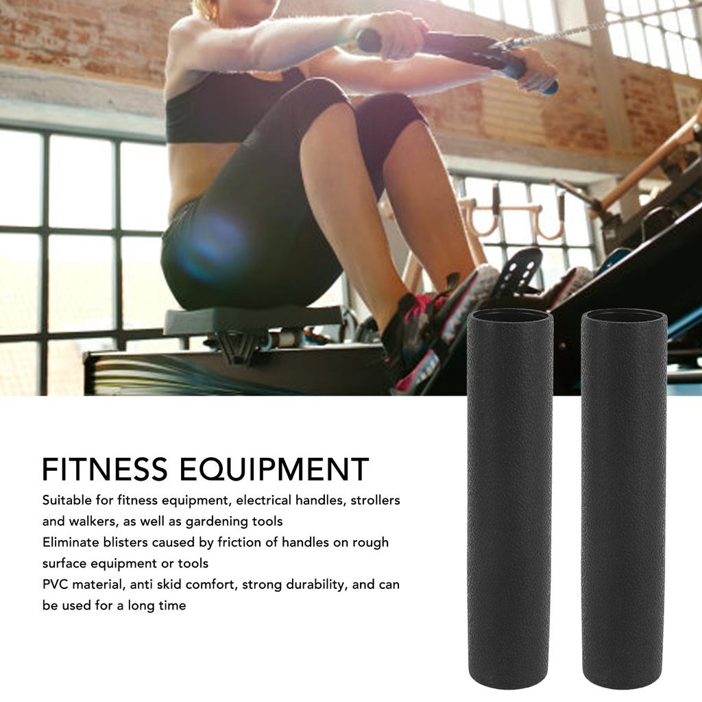 10Pcs Fitness Equipment Handle Grips Pipe Tube Wrap Handle Bars Grips Protective Sleeve Black