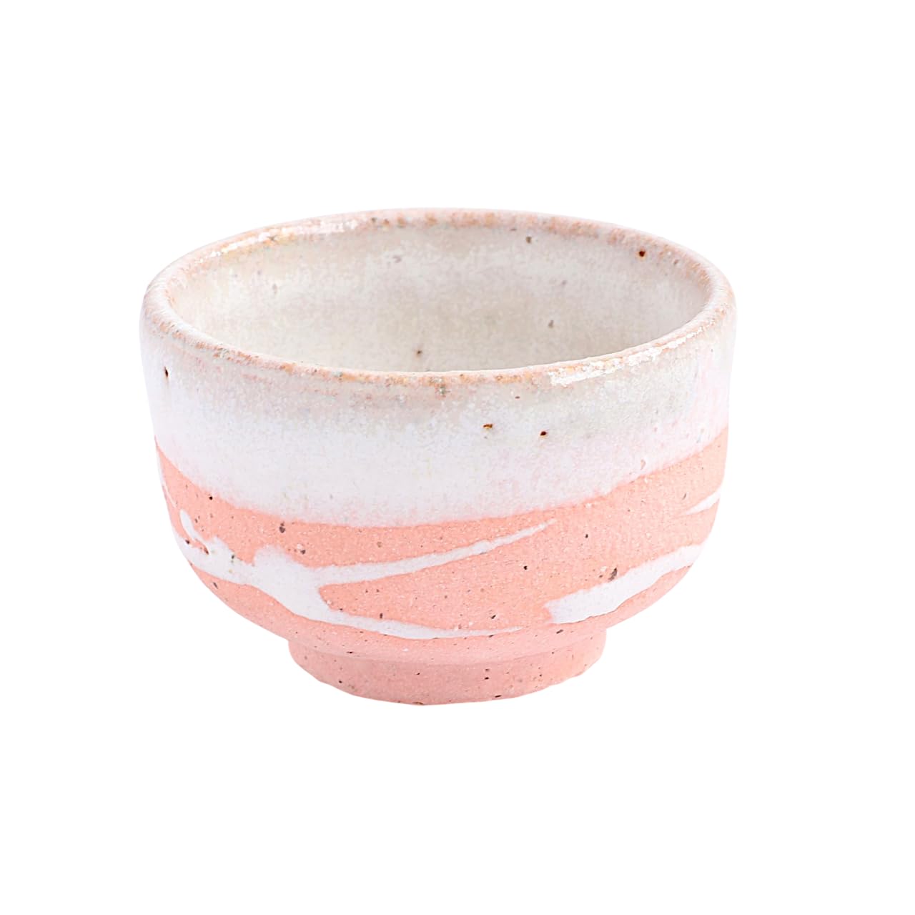 Tori Shiosai Flat Sake Cup  Shigaraki Ware  (Pink) W517-07