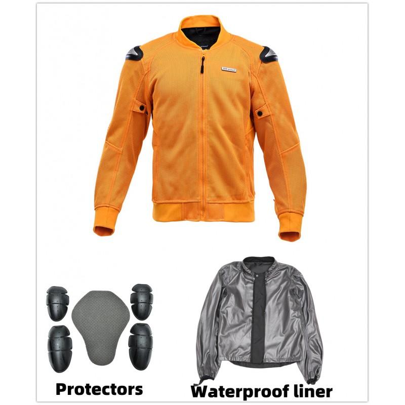 Herren Motorrad Fahrjacke Hose Set Atmungsaktiv Schutzausrüstung Straßenrennen Touren