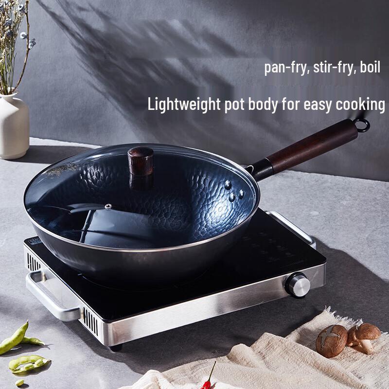 YISPOT Cast Iron Non-stick Wok