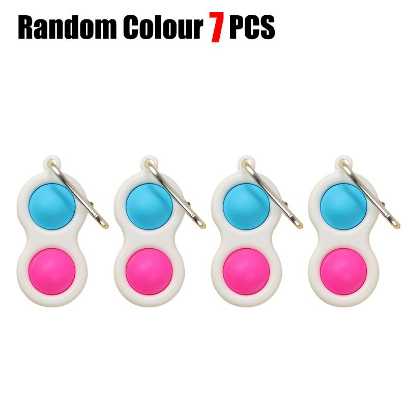 Fidget Finger Bubble Music Keychain Decompression Fashion Toy Pressable Exercise Board Decompression Key Pendant Birthday Gift
