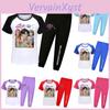 Kpop Demon Hunters Saja Boys Pattern Kids Cotton Pajama Set With Cartoon Pattern For Summer And Spring Sleepwear