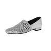Fashion Women's new spring and summer genuine leather cowhide hollow woven fabric hollow breathable low heel Oxford single shoe