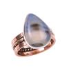 Natural Botswana Agate Gemstone 925 Solid Sterling Silver Two Tone Ring S.6 A3O53