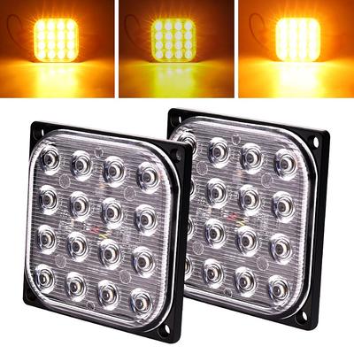 X-STYLE Sunkvežimio įspėjamasis stroboskopinis žibintas, Gintarinis, HI, lo, Stroboskopinis, Avarinis mirksėjimas, Įspėjamasis, 12 V,