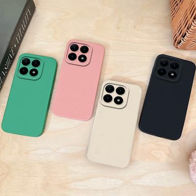 Simple Plain Case For Xiaomi 15T Pro / Xiaomi 17 Pro Max Phone Cases Liquid Silicone Anti Drop Soft Candy Durable Back Cover