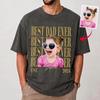 Custom Dad Vintage Photo Shirt, Personalized Fathers Day Shirt, Best Dad Ever Shirt, New Dad Gift, Funny Dad Shirt, aF103fHc