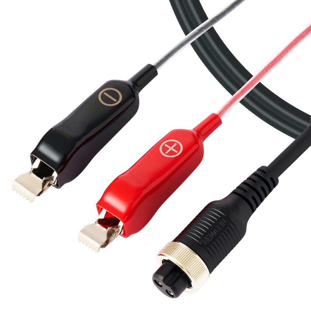 HEMAJUN X-Power Mega HJ-XPM-220 (219-72) 2.2m 2-Core Electric Reel Cable with Alligator Clips for Daiwa Electric Reels