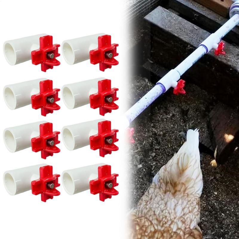 Chicken Water Cups For Poultry Automatic Poultry Water Feeding Cups Good Sealing Tee Fittings Poultry Waterer For Chickens Ducks