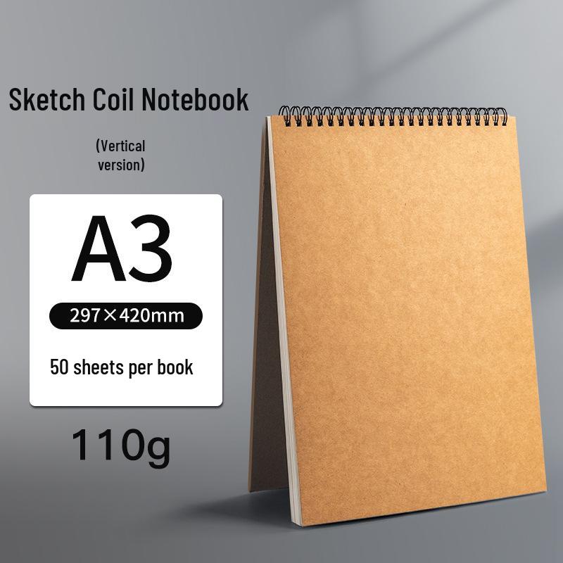 Dětský kroužkový skicák A4: Silné prázdné stránky pro kreslení a umění