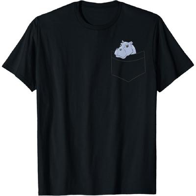 Hippo In A Pocket Cute Pocket Hippo T-Shirt