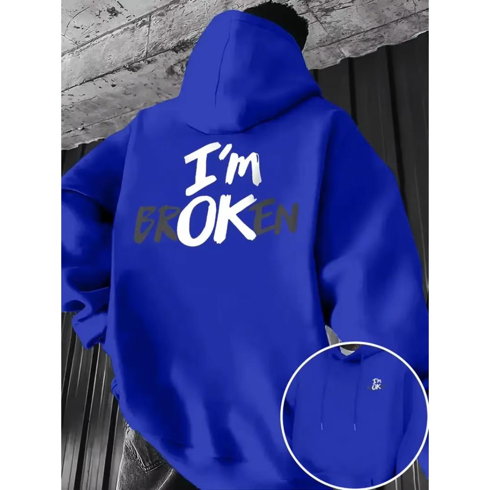 Simple Soft Printed Men's Hoodie Casual Loose Hoodies Sweatshirts Men’s