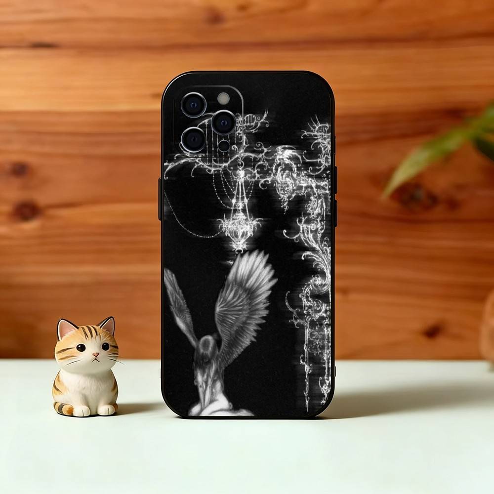 G-Gothic Cyber Sigil Phone Case For iPhone 17,16,15,14,13,12,11 Plus,Pro Max,XS,Soft Silicone Black Cover
