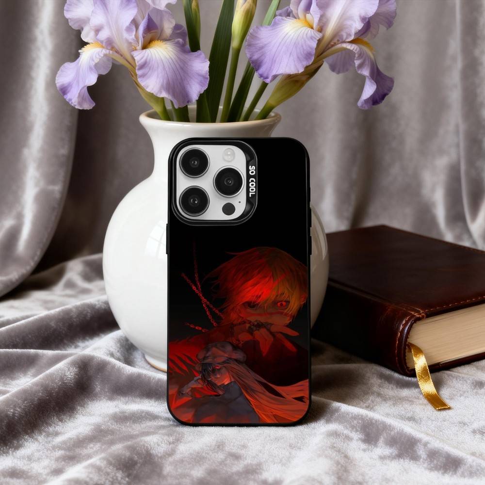 H-Hunter X H-Hunter K-Kurapika Phone Case For iPhone17,16,15,14,13,12,11 Plus,Pro Max Black Candy silver phone case