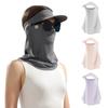 Outdoor Sports Sunscreen Mask Hat Anti-UV Sun Face Cover Sun Cap For Men Women Ice Silk Mask Neck Wrap Cover Breathable Summer Bike Cycling Face Mask