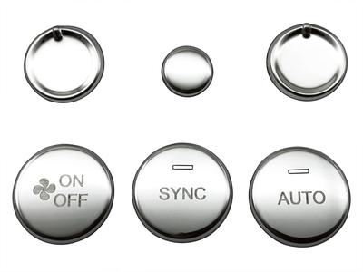 BRIGHTZ Vezel RV Ultra Mirror Stainless Steel Plated Air Conditioner Switch Cover 6PC [SWI-COV-087]