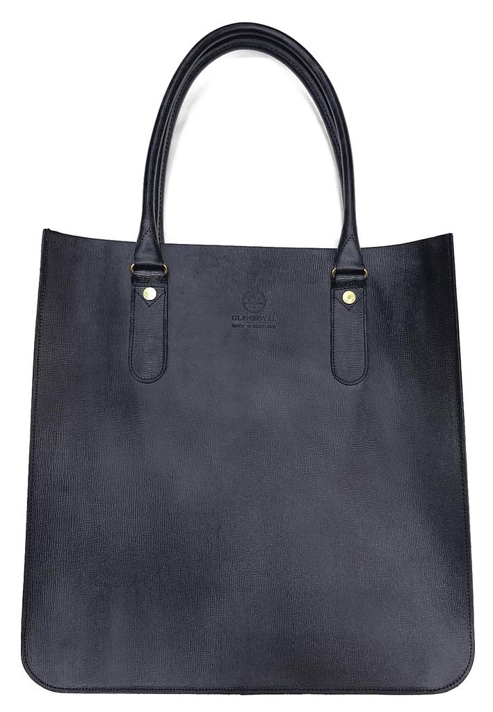 Full Bridle Leather Tote Bag 2 HANDLE TOTE BAG BLUE [Glenroyal] 01-6087 (DARK (embossed))