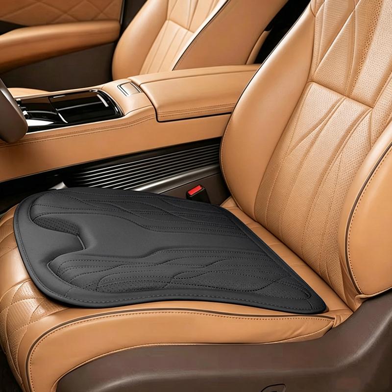 Car Seat Cushion Luxury Leather Anti-Slip Support Cushion Universal Headrest Ventilated Cushion Breathable Interior Accessories