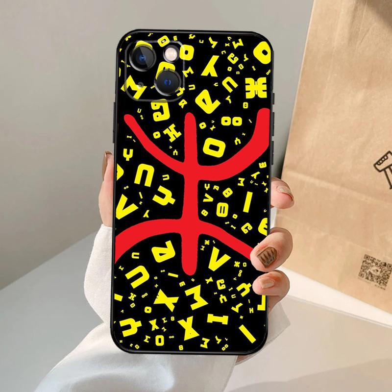 Amazigh Symbol Berber Academy Case For iPhone 16 15 14 13 Pro Max 12 Pro Max Mini 11 Pro Max XS X XR Plus Cover Shell