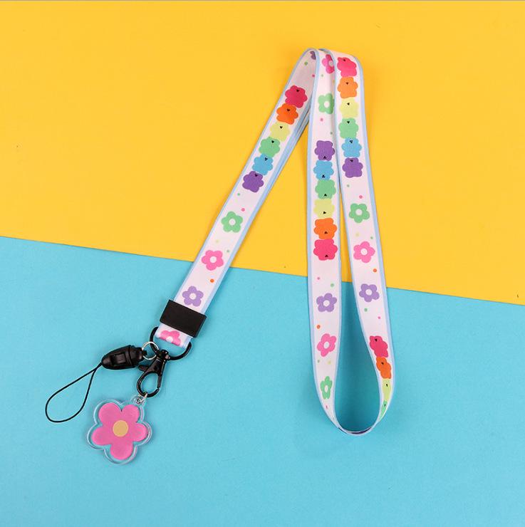 Creative Cartoon Phone Case Lanyard with Acrylic Pendant Keychain - Trendy Neck Hanging Accessory for Women