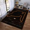 Hungaroring Grand Prix Circuit Map Rug Non-slip rug suitable for living room and bedroom sofas.