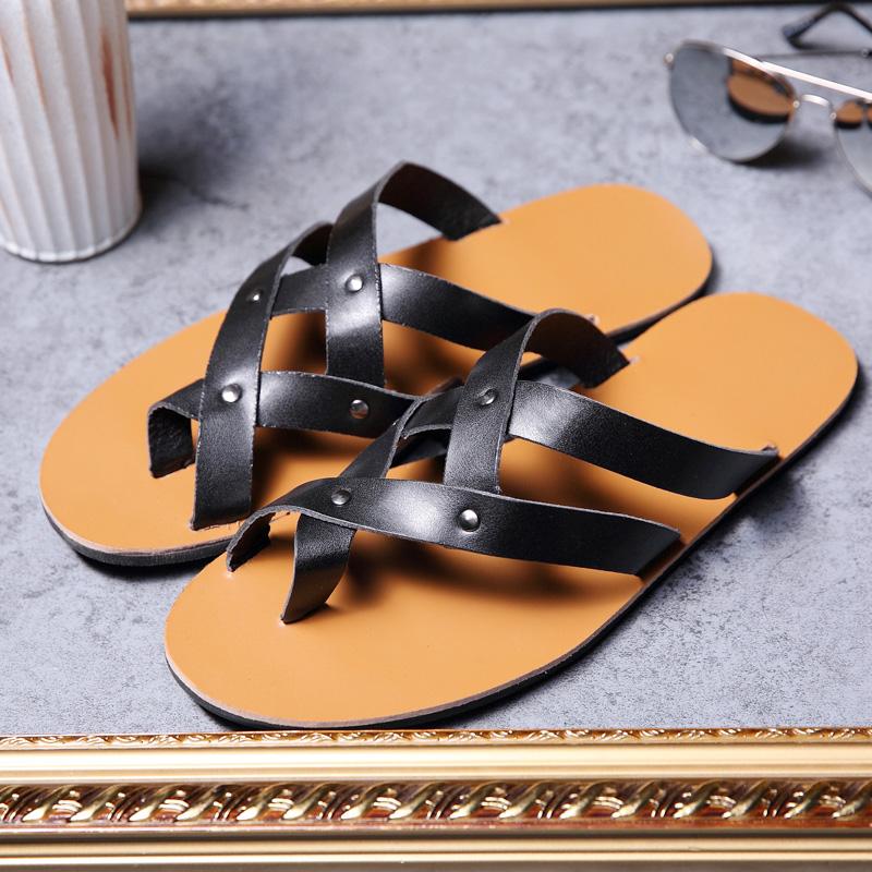 Fashion Summer Men Roman Sandals High Quality Outdoor Beach Shoes Personalized Fashion Handwoven High Quality Sandals and Slippers