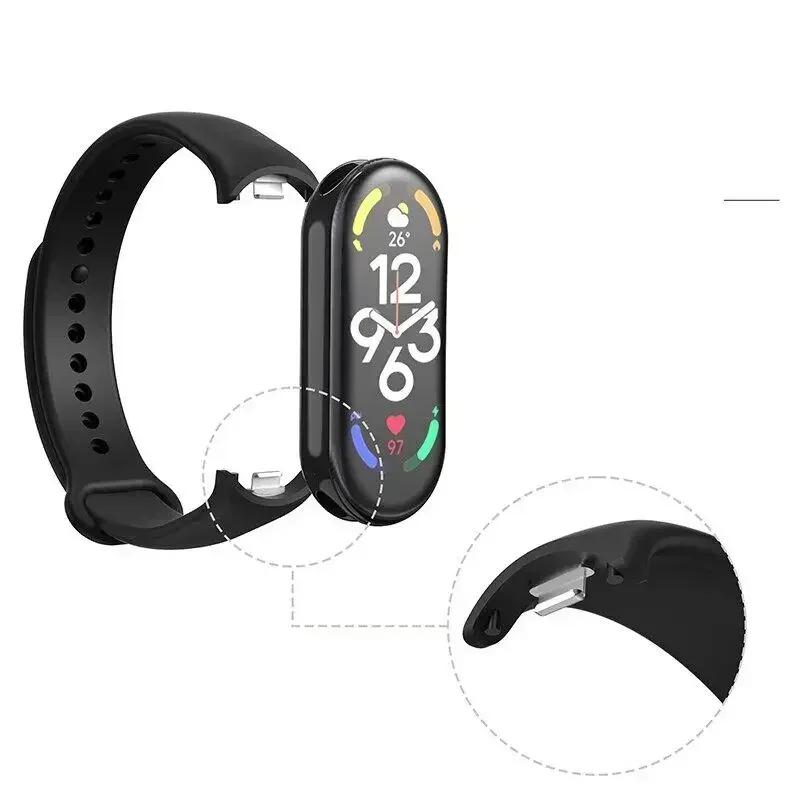 Silikonrem för Xiaomi Mi band 8-8 NFC Sportbälte utbyte miband8 Armband vattentätt smart band 8 klockband Tillbehör
