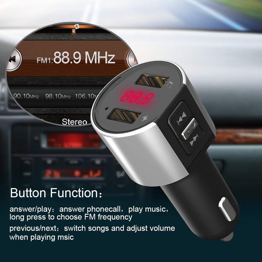 Buy Bluetooth InCar MP3 FM Wireless Transmitter Dual USB LCD Charger
