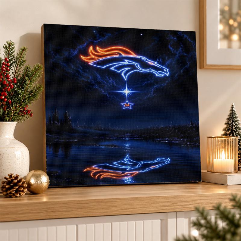 Denver Broncos Diamond Painting Kit 5D Full Drill DIY Diamond Mosaic Wall Art Home Decor