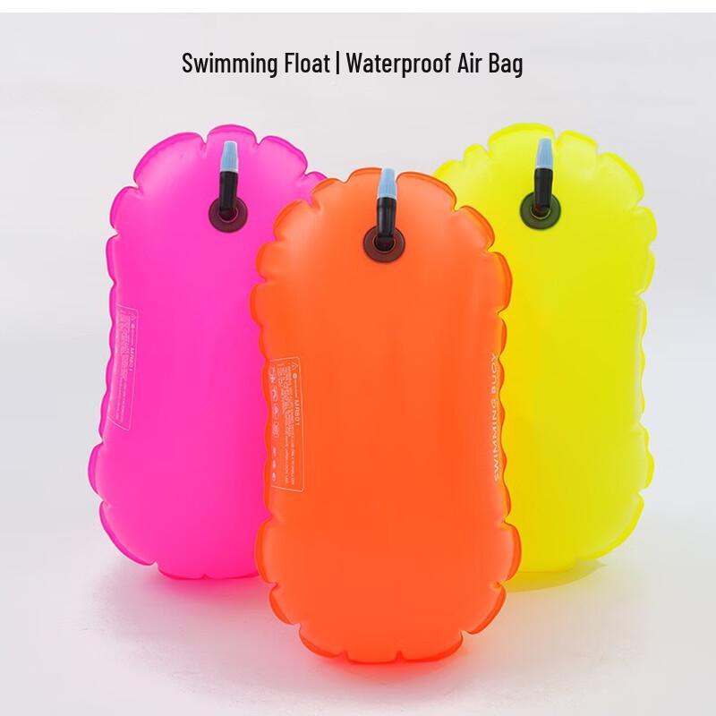 WEZHO Fluorescent Green Safety Swim Buoy with Storage