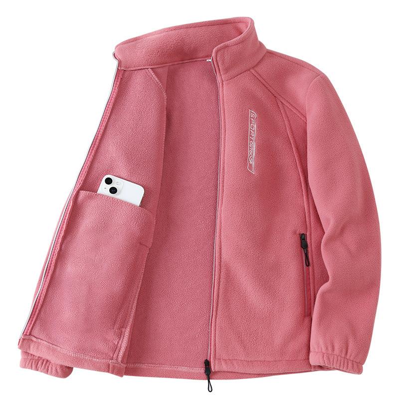 

Autumn and winter fleece jacket fleece jacket fleece thickened stand-up neck cardigan jacket loose fleece top XL recommends 40052.5 kg~ one drop to the bottom