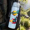 1PC Spaceman Play Toy Planet Cartoon Print 750ml Color Plastic Sports Water Bottle Leakproof Flip Straw Lid Suitable for Sports Office Home Use