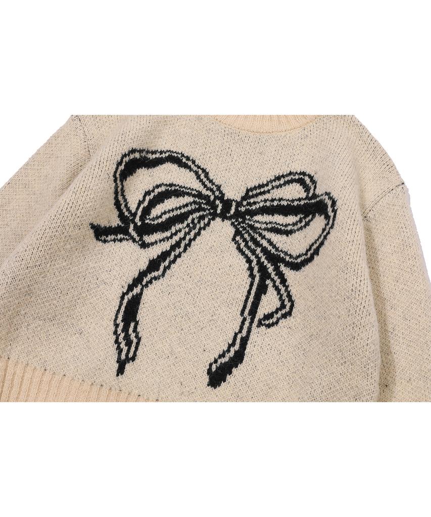 CPGN STUDIO Ribbon Brush Crop Knit Cream