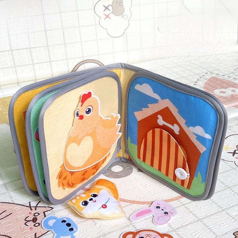 Baby Early Education Tactile Toddler Cloth Book With Tearresistant Fabric For Sensory Development
