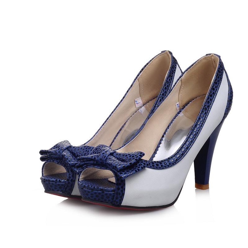 Elegant New Fashion Women's Heels With Bowknot Peep Toe For Princess Lolita Look Size 35-43