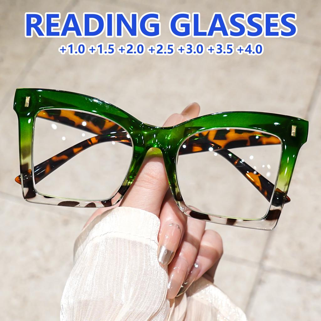 Stylish Cat-Eye Frame Reading Glasses, Retro Simple Reading Glasses for Men and Women, Farsighted +1.0 To +4.0