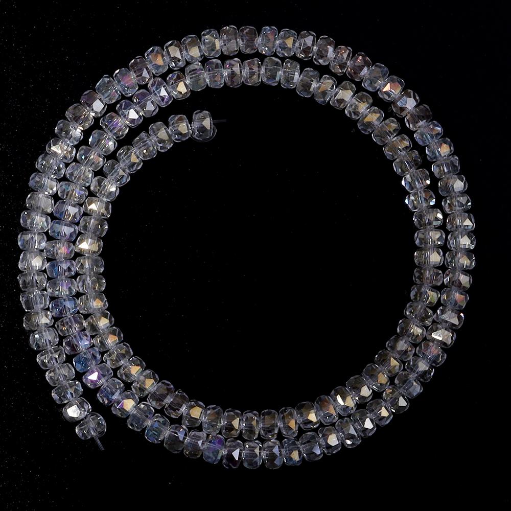 

4 6 8 10mm Faceted Crystal Beads Transparent AB Wheel Glass Loose Beads For Jewelry Making DIY Bracelets Necklace Accessories