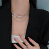 Sweet Princess Style Women's Double-Layer Clavicle Necklace – Light Luxury, Cool & Trendy Hip Hop Accessory