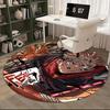 1pc Anime Character with "FENGO" Print Round Carpet - Office Chair Mat, Anti-Slip Rug for Home Decor, Seasonal Gift, Suitable for Office, Living Room