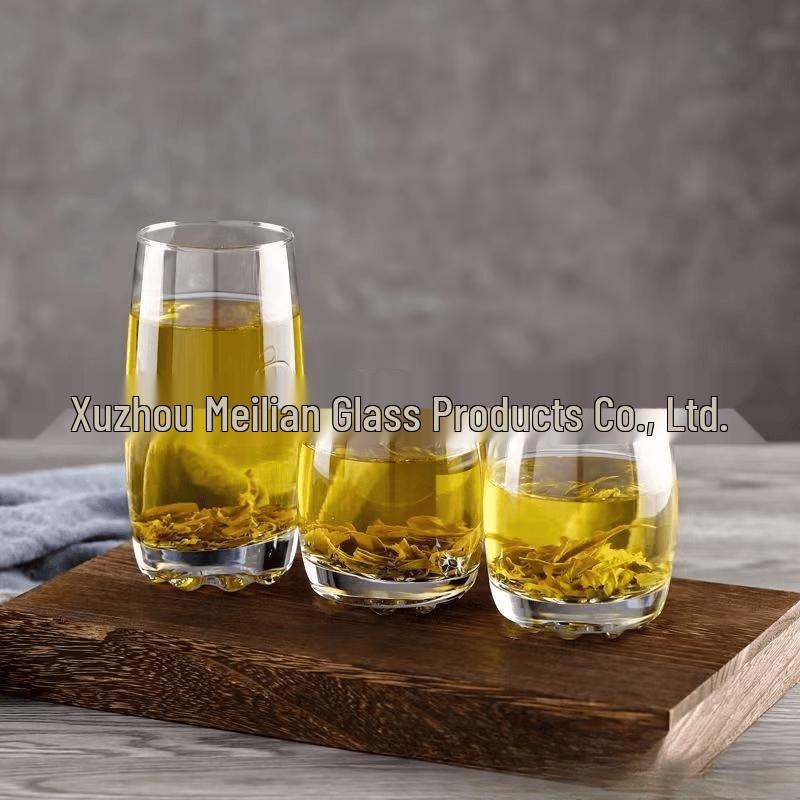Shangqi Thick-Bottom Transparent 80ml Eight Immortals Glass Cup Set