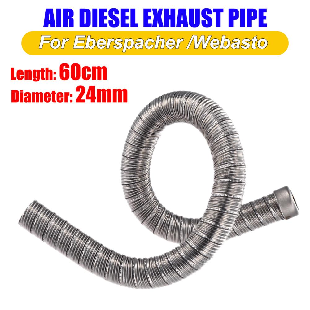 Bilvarmer eksosrør 24mm tolags 60cm luftparkeringsvarmer eksosslangeledning rustfritt stål for Webasto