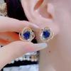 Elegant Zirconia Colorful Stud Earrings for Women - Luxurious, Stylish, and Hot-Selling Fashion Accessories