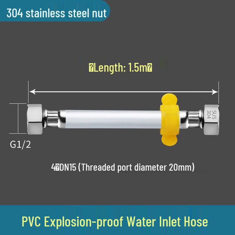 High-Pressure Stainless Steel Braided PVC Water Connection Hose