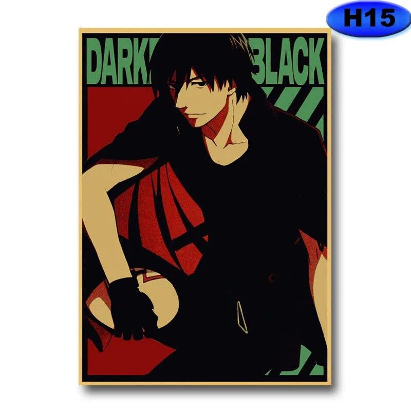 Vintage Anime Posters Kraft Paper Poster HD Prints Home Bar Decoration Painting Wall Art Decor Fans Collection