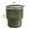 Double wall vacuum insulated 304 stainless steel coffee cup with spill resistant flip lid portable for tea juice drinks