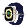 iWatch7 Diamond Buckle Horizontal Stripe S9 Silicone Strap for Apple Watch 8/Ultra