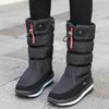Botas de Inverno da Moda Feminina com Material Impermeável e Interior Quente de Pelo