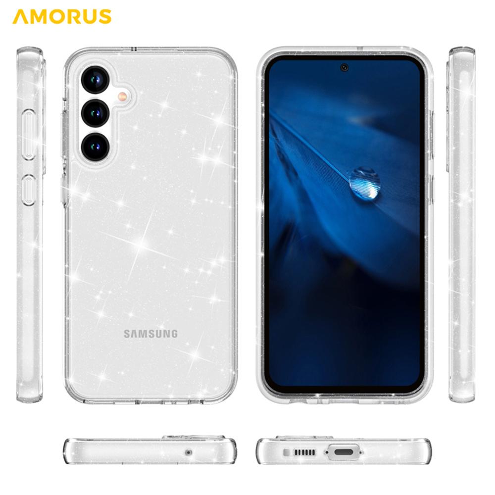 AMORUS For Samsung Galaxy A35 5G Case Soft TPU Hard PC Back Shockproof Phone Cover
